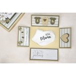 Bababejelentő zokni pezsgő színű dobozban