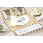 Bababejelentő zokni pezsgő színű dobozban