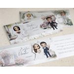 Rózsaszín kihúzható esküvői meghívó