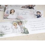 Zöld kihúzható esküvői meghívó