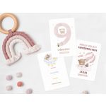 Lány baba mérföldkő kártya