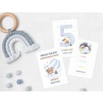 Fiú baba mérföldkő kártya