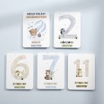 Fiú baba mérföldkő kártya