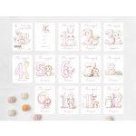 Baba mérföldkő kártya - lila