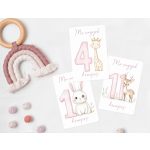 Baba mérföldkő kártya - lila