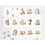 Woodland baba mérföldkő kártya