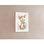 Őzike mintás baba poszter falon babaszobába