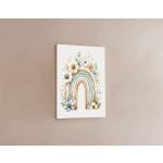 Szivárvány mintás baba poszter finom színekkel babaszobai dekorációnak