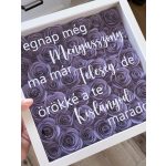 Szülőköszöntő képkeret esküvőre - rózsaszín