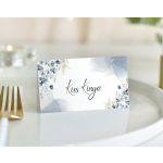 Kék virágos ültetőkártya