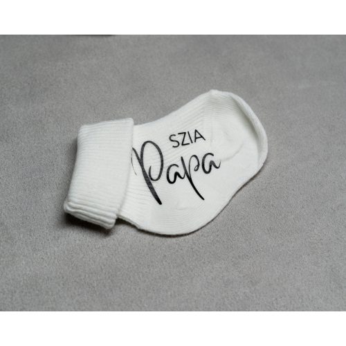 Baba bejelentő zokni - szia Papa