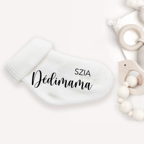 Baba bejelentő zokni - szia Dédimama