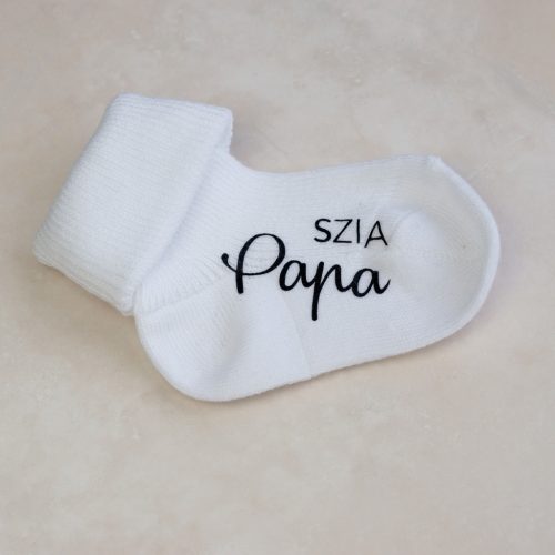 Baba bejelentő zokni